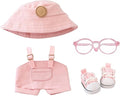 17cm Doll Clothes Set, 4 Pieces Outfit Set for 6.7inch Doll Dress Suit, Fashion Dress Up Hat Clothes Shoes Accessories for 1st/2nd/3rd Gen Play & Display Pink