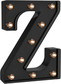 Foaky Black LED Letter Lights for Room Decor - Bedroom Wall Decor, Alphabet Lights for Home, Wedding, Party - Battery Operated （Z）