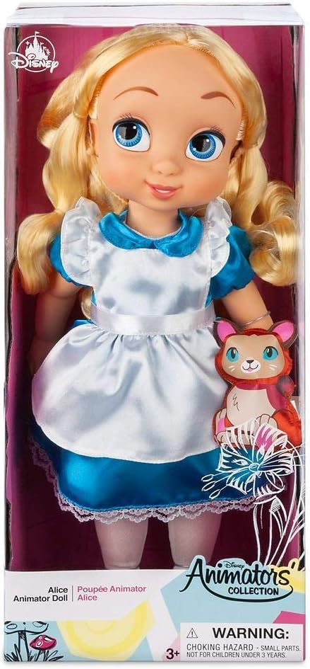Disney Store Girl's Animators' Collection Alice Doll – 16 Inches, Collectible Character Toy, Perfect Fans, Authentic Design, Great Gift for Kids and Collectors