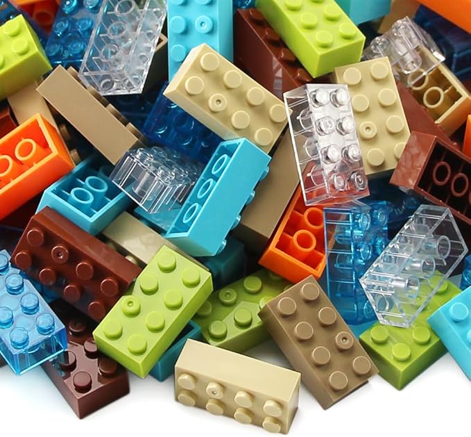 Feleph 2x4 Bricks 320 Pieces New Multicolored Classic Parts Building Creative Play Set Blocks Toy Accessories Compatible with 3001 Major 8 Color