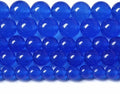 160PCS 4MM Deep Blue Chalcedony Natural Stone Loose Beads for Jewelry Making DIY Bracelet