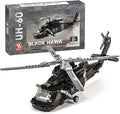 DAHONPA UH-60 Helicopter Black Hawk Medium Utility Military Army Airplane Building Bricks Set, 660+ Pieces Air-Force Build Blocks Toy, Gift for Kid and Adult