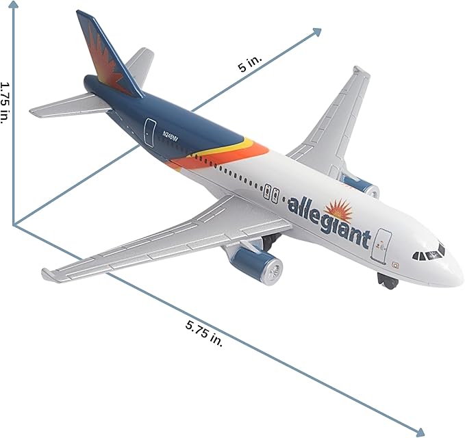 Daron Toy Airplane – Allegiant Air – Die-Cast Metal Model Airplane Toy with Plastic Parts for Kids Ages 3+