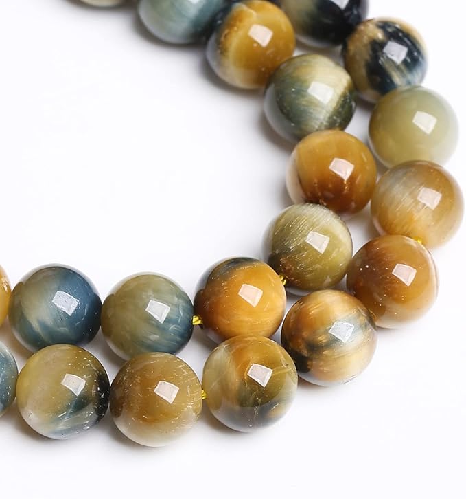 8mm 45PCS Natural Stone Dreamlike Blue Tiger Eye Beads for Jewelry Making DIY Bracelet