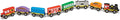 Melissa & Doug Wooden Magnetic Train Cars - 8 Piece Educational and Skill-Building Wooden Toy for Boys and Girls