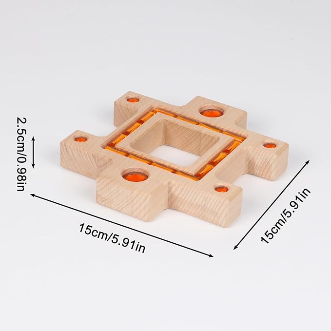 Wooden Colorful Acrylic Gem Trapezoidal Building Block for Kids (Only Colorful)
