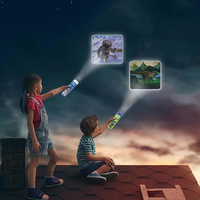 Georgie Porgy Children Projector Toys Educational Science Set Wall Ceiling Tent Torch Solar System Planet Toys Gifts Flashlight for Kids Boys Girls (Outer Space)