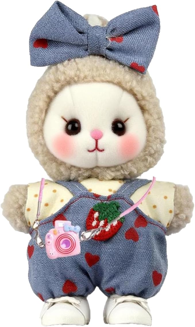 Clothes for 17cm Doll,Outfit for Doll,Dress and Hairpin Set for Dolls Dress Up,Accessories for 17cm Dolls (Style-E)
