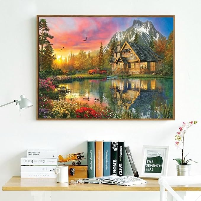 500 Piece Puzzles for Adults Lakes and Mountains 20.5 x 15 Inch 500 Piece Jigsaw Puzzles for Kids Adults Puzzles 500 Pieces for Adults Holiday Educational Challenge Toy