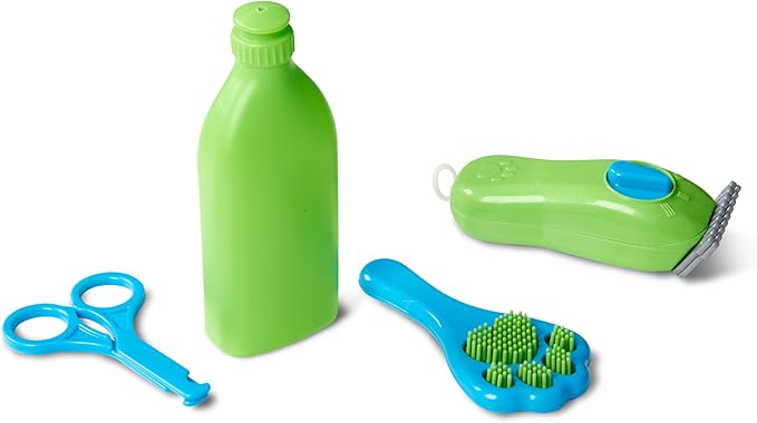 Melissa & Doug Feeding and Grooming Pet Care Play Set Pretend Play Vet Toy Veterinarian Kit for Kids