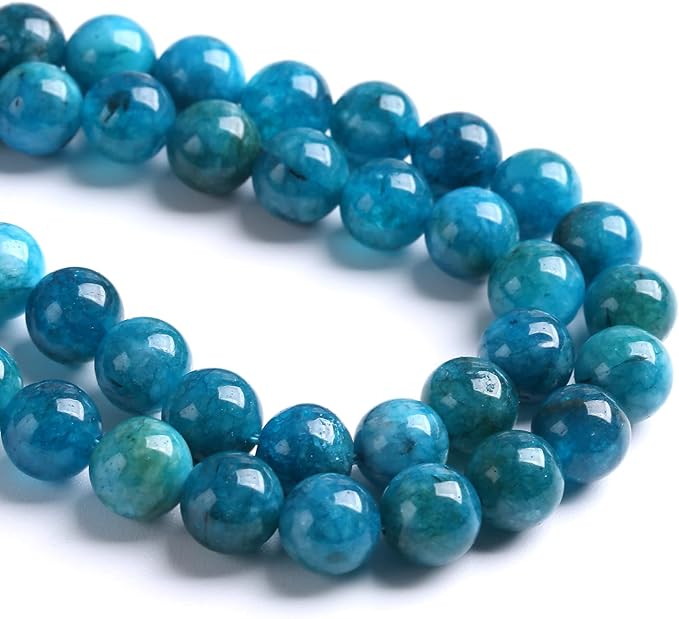 160PCS 4MM Blue Apatite Spacer Loose Beads for Jewelry Making DIY Bracelet Necklace 2 Strands