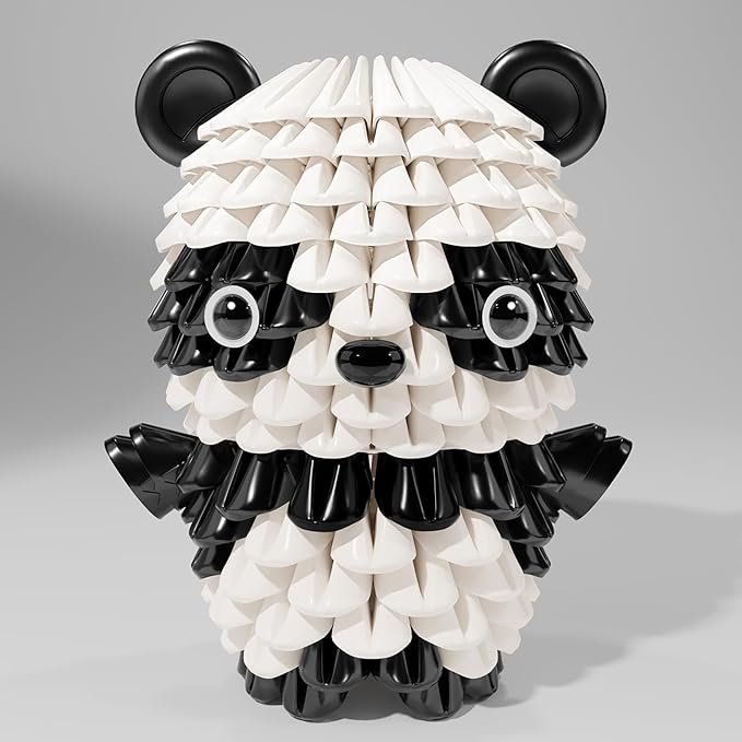 Animals 3D Soft Building Blocks - Cute Animal Kit, Pressure-Relief, STEM Educational Toys, Enhance Hands-On Skills Interlocking Building Blocks (1106-PANDA)