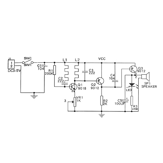 Soldering Practice Kit DIY Metal Detector Plug-in Circuit Kit Learn Soldering Kit for DIYers Learning Electronics (05YTCQ3)
