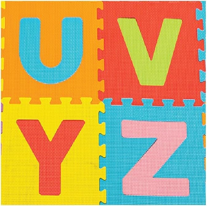 TOYVELT Foam Puzzle Floor Mat for Kids 12x12-30 Interlocking Play Mat Tiles with Colors, Alphabet, ABC - Educational Large Puzzle Foam Floor Tiles for Crawling, Exercise, Playroom, Play Area