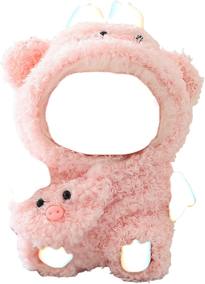 17cm Doll Clothes Set, Overalls Set for 6.7inch Doll Suit, Faking Animal Style Outfit Jumpsuit, Cute Fashion Dress Up Clothes Accessories for 1st/2nd/3rd Gen Dolls (Pig)