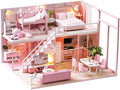 CUTEROOM DIY Miniature Dollhouse Kit with Furniture,Wooden Doll House DIY House Kit for Birthday Christmas- Meeting Your Sweet
