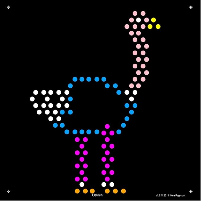 Zoo Refill templates for Lite Brite Cube, Flat-Screen, and Four Share (10 Sheets, 7x7)