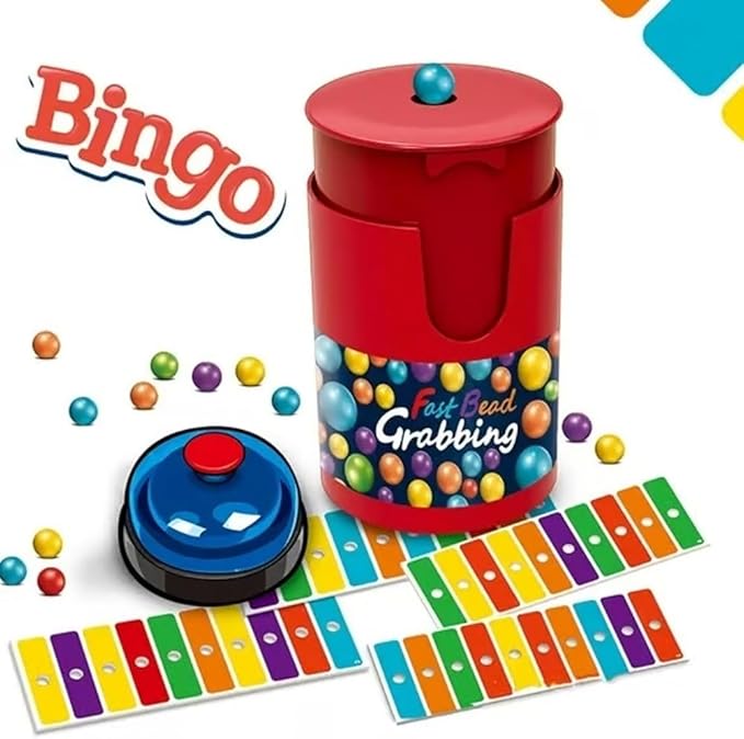 AIZAN Match Color Line Bingo Board Games Fun Fast Bead Grabbing Two-Player Game, Educational Game Set - Intellectual Development Hands-on Perfect for Parties Family Reunions Classroom