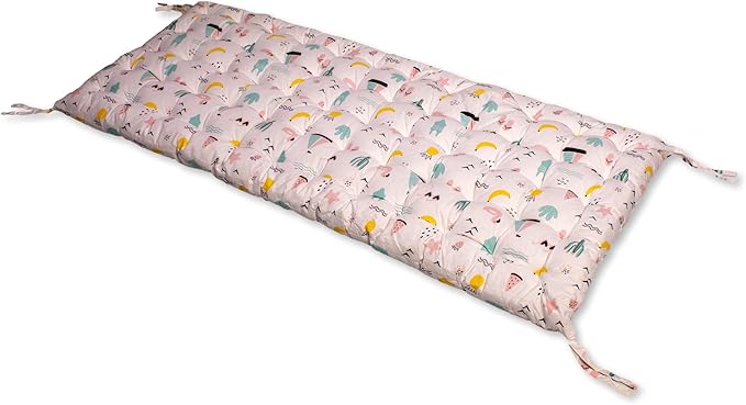 Climbing Arch | Montessori Rocker Arch | Arch with Cosy Pillow | Wooden Climbing Arch with Cushion | Wooden Climbing Arch and Rocker | Indoor Playground Cosy Cushion Rocker (Flamingo)