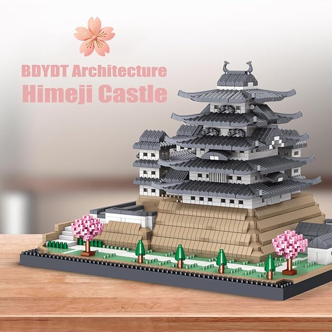 Architecture Himeji Castle Micro Building Blocks Set （3037PCS） Build and Display This Famous Japanese Buildings Model- Fun Gift for Kid and Adult