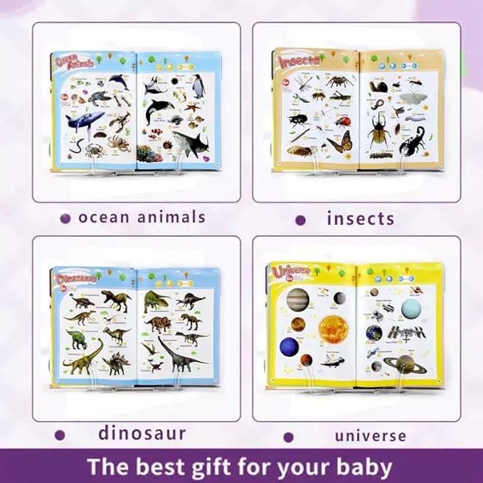 English Words Sound Book for Toddlers 3-6 | 470+ Words & Phonics Learning Toy | Interactive Speak & Spell with Sounds & Pictures | 21 Themes | 2025 Educational Gift
