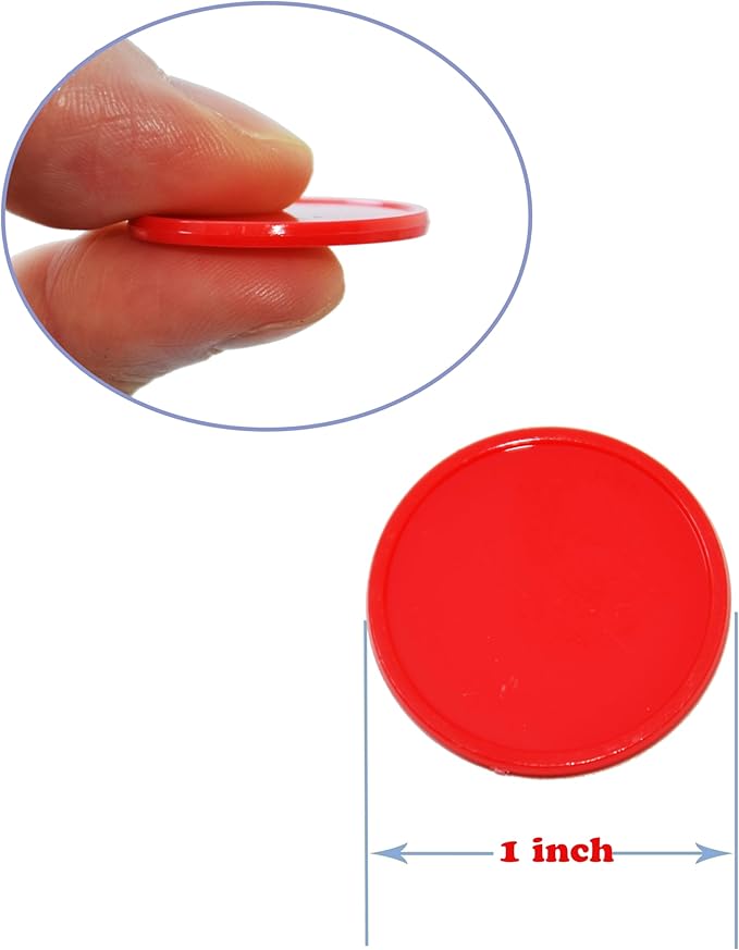 Smartdealspro Set of 100 1 Inch Opaque Plastic Learning Counters Mini Poker Chips Game Tokens with Storage Box (4 Colors-Red,Yellow,Blue,Green)