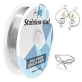 Art3d 20 Gauge Stainless Steel Wire, Bendable Soft Crafting Wire for Jewelry Making Earring Beading DIY Wrapping Sculpting - 120 FT Silver