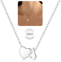 Turandoss S925 Sterling Silver Heart Initial Necklaces for Girls Teen Girls, Dainty S925 Sterling Silver Tiny Heart Initial Necklace Letter Necklaces Trendy Jewelry Gifts for Girls Teen Girls