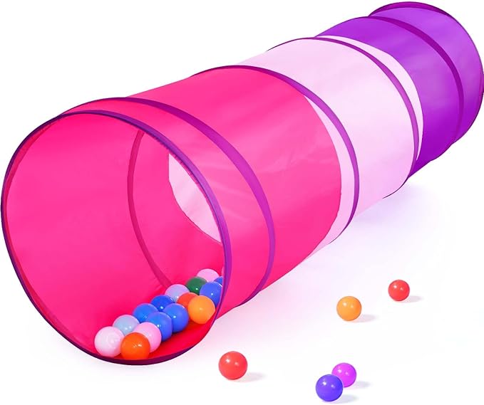 Kids Play Tunnel Tent for Toddler, 6-ft Pop Up Crawl Tunnel Toy for Baby Infant Children or Dog Cat, Collapsible Gift for Boy and Girl Play Tunnel Indoor and Outdoor Game
