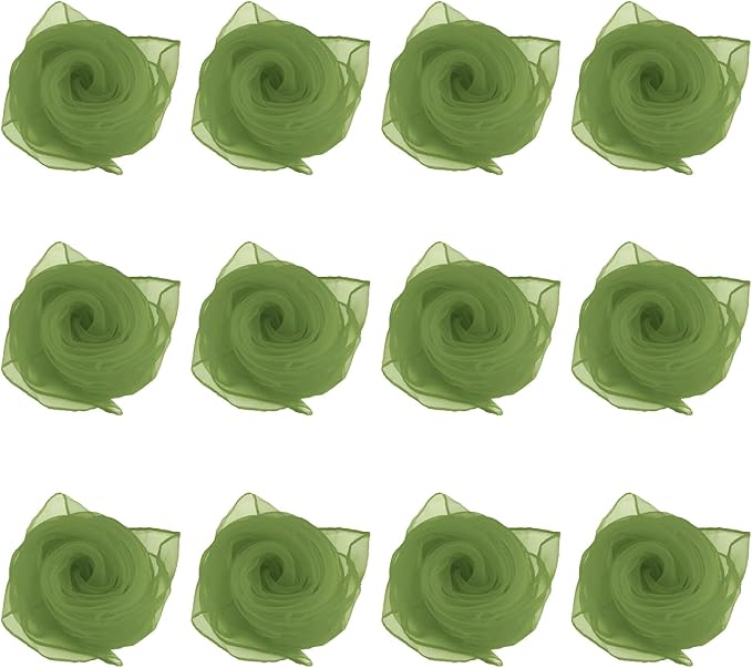 Larcele 12 Pieces Juggling Dance Scarf for Performance Prop Accessory 24 x 24 inches WDSJ-02