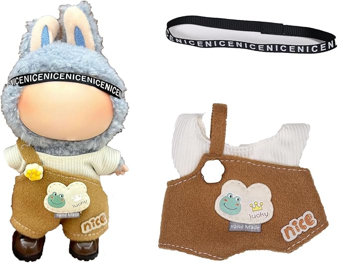 Clothes for 15/17cm Dolls(NO Doll) - Outfit for Labubu with Accessories Suit - Clothes Set for Dolls Dress Up