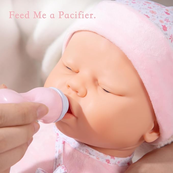 Mother Love Dolls 22 Inches, Big Interactive Baby Dolls with Realistic Sounds and Movements ，Talking and Crying Baby Doll, Soft Cloth Body with Feeding Toy, Dolls for 3+ Year Old Girls