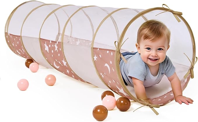 Kids Play Tunnel Tent for Toddlers, 70" x 18" Baby Tunnel Crawl Indoor, Play Tunnel for Kids to Crawl Through for Baby or Pet, Indoor & Outdoor Toys for Backyard Playset