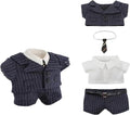 Four-Piece Suit for Dolls17cm/6.7in, Doll Clothes Set ,Soft Premium Fabric Dress Up Accessories Suit (Deep Blue Suit Set)