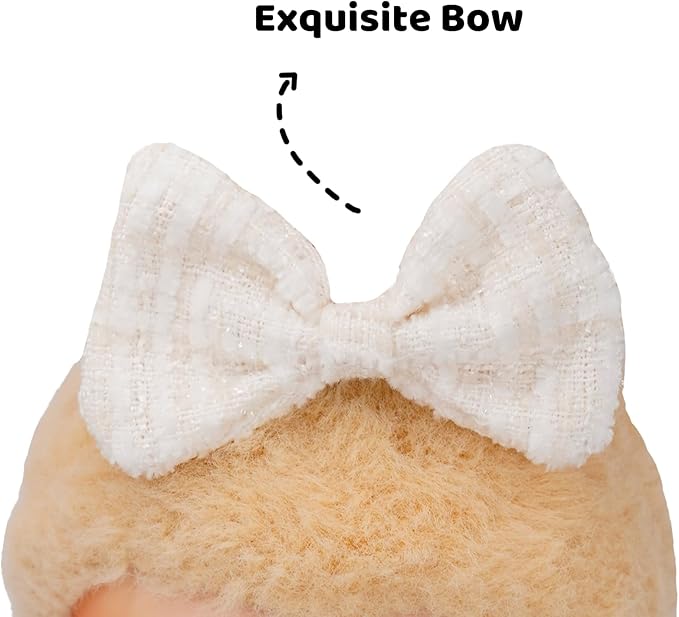 17cm Doll Clothes - Premium Handmade Clothes 3 Piece Set Bowknot & Bag & Dress Adjustable Doll Outfit - Luxury Chic Style Set High-End Fashion Accessories (No Doll) - White Bow Set