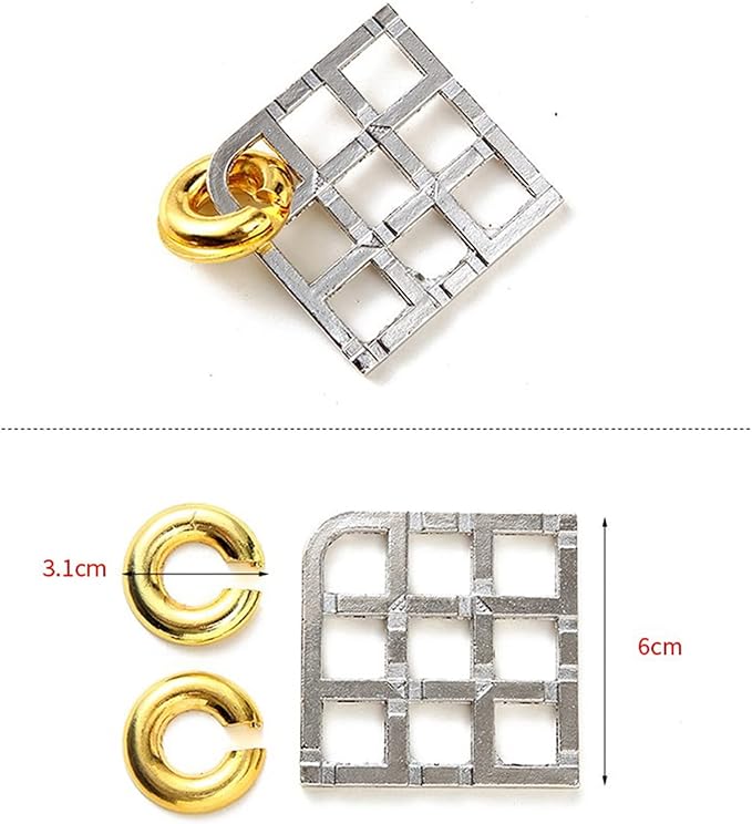RoseFlower 28 pcs IQ Test Puzzle Metal Wire Puzzles Mind Game Educational Toys High Difficulty Brain Teaser Puzzle Toy for Kids and Adults - Explore Creativity and Problem Solving. Gift Desk Puzzles