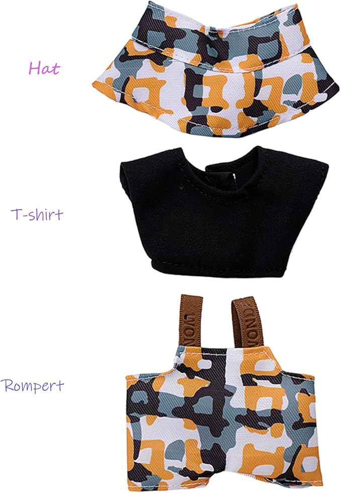 3 Pics 15-17 cm Doll Clothes Set for Boys and Girls Stylish Adorable Dolls Clothes Dolls Outfit Fashion Suitable Accessories(Clothe only)