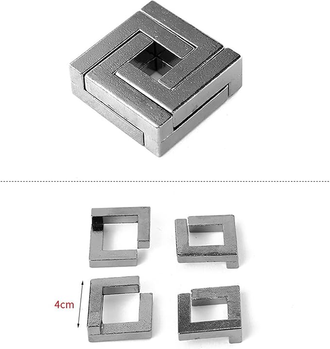 VolksRose 15pcs Brain Teaser Puzzles, Metal Wire Puzzles Set, Mind Smart Game IQ Challenge Puzzle Games, Educational IQ Test Unlock Interlocking Toy Lock Puzzles Gift for Adults Teenagers