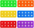 Ten Frame Number 1-10 Counting Poppers, Sensory Bubble Popping Fidgety Board, Math Manipulatives for Elementary Preschool Kindergarten Classroom, Montessori Educational Learning Activities for Kids