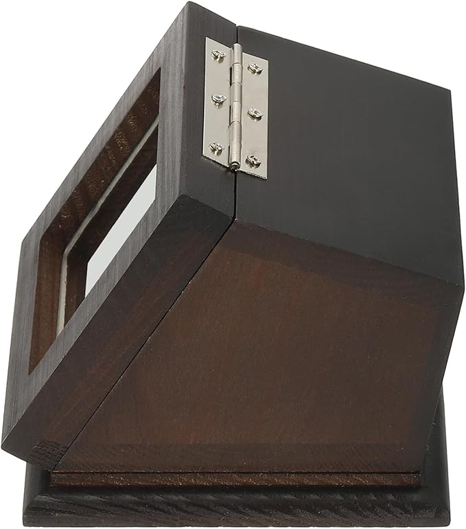 PATIKIL Coin Display Case, 1 Slot Coin Presentation Display Box Coin Box Coin Case with Coin Holder Fit 38-44.5mm Coin for Silver Dollar Collectors, Brown