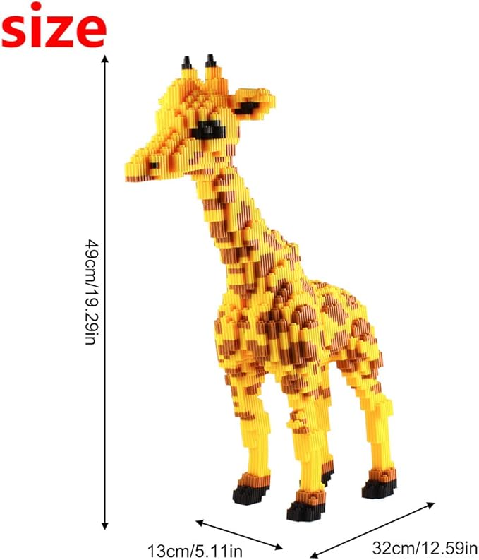 Larcele Micro Giraffe Building Blocks Animal Mini Building Toy Bricks,4737 Pieces KLJM-02 (Model 2841)