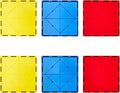 Gemmicc 6 PCS Large Magnetic Tiles,Jumbo Magnet Base Plates,STEM Magnetic Building Blocks for Kids Boys Girls