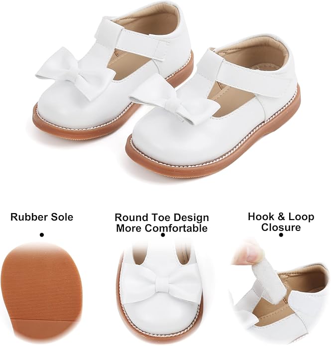 Felix & Flora Toddler Little Girl Mary Jane Dress Shoes - Ballet Flats for Girl Party School Shoes