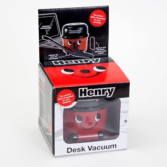 Bits and Pieces - Henry The Novelty Indoor Vacuum Cleaner - Compact & Lightweight Tabletop Accessory - Cute and Functional Toy Desk Office Accessory