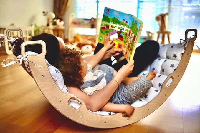 Climbing Arch Pillow Only | Cushion for Toddler Climbing Arch | Montessori Rocker Cushion | Toddler Floor Pillow for Kids (Star)