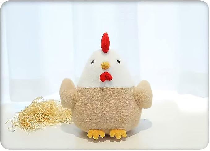 Chicken Stuffed Animal Chicken Plush Doll Toy 8 inch for Girls Christmas (Chicken)