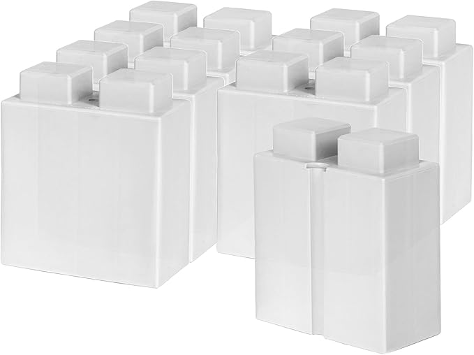 EverBlock 3” x 6” Quarter Size Plastic Modular Block Bulk Pack | Giant Building Blocks | Easy to Connect & Reuse | Indoor & Outdoor Use | Build Displays & Structures | Translucent