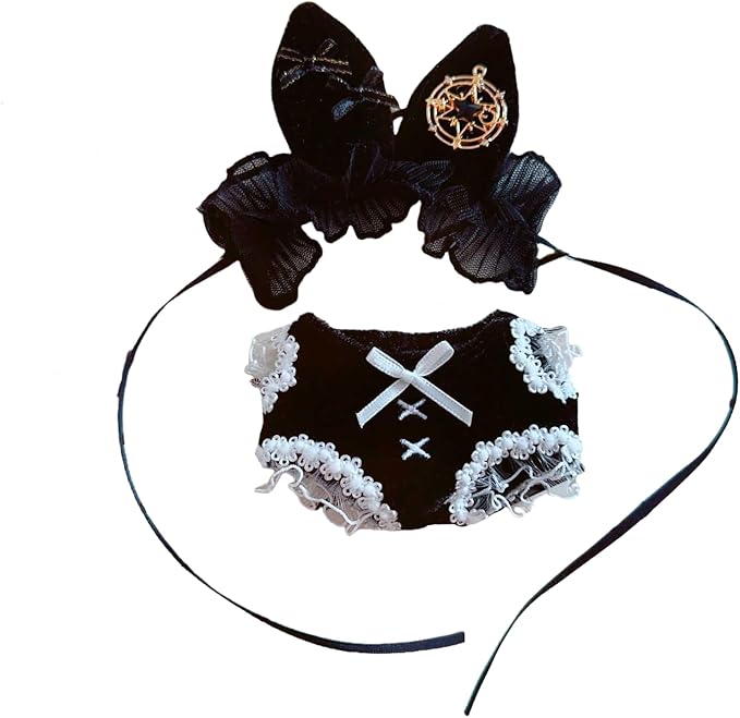 Clothes for Doll 17cm, Premium Handmade with Luxury Chic Style Set 2 Piece Set Including a Headwear and Clothes - High-End Dolls Accessories for Play & Display for Play & Display