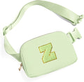 Gitus Gifts for 8 9 10 11 12 Year Old Girls Belt Bag Fanny Pack Crossbody Bags with Initial Letter Patch Cute Stuff Birthday Gifts for Teen Girls Women Personalized Trend Stuff (Light Green-Z)