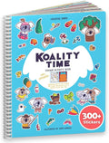 CUPKIN Koalas Sticker Book Activity for Kids, Toddler Airplane Travel Essentials, 300+ Koala Stickers for Children + 8 Scenes + Coloring Pages, Koala Bear Lover Gift Kids Crafts for Ages 2–8